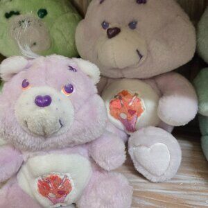 ❤ vintage 1980s pair Share bear full size & small sized  care bears